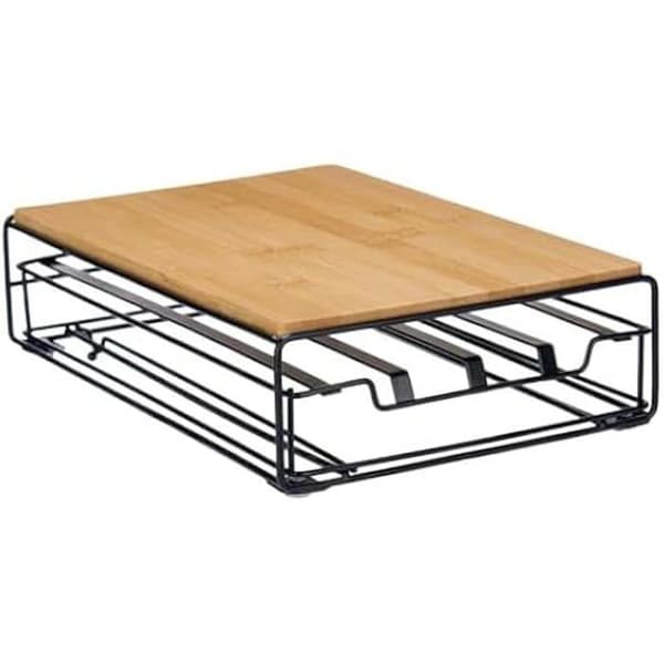 Coffee Capsule Organizer - Kinvara - Svart - Metall - Bambu - Samtida