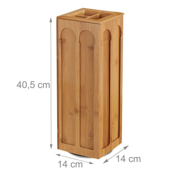 Kapseldistributör - Relaxdays - Rotativ - Bambu - 40,5x14x14 cm - 8 rader