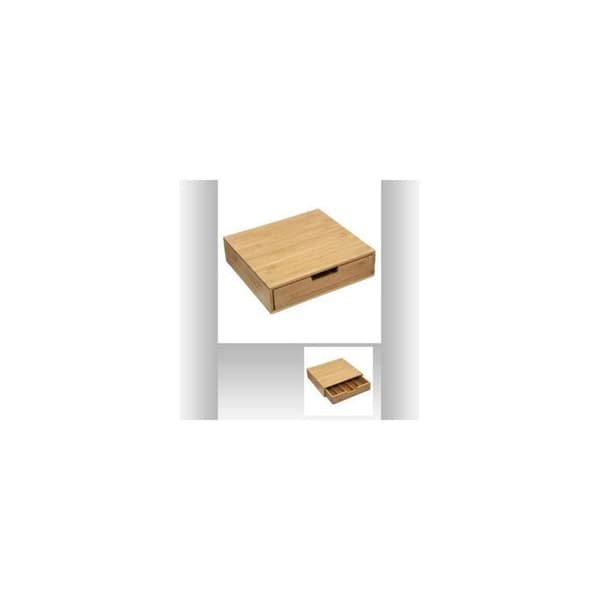 Kapselförvaringslåda - 5 fack - 34,5 x 30,5 x 8 cm - Bambu