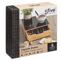 Miniatyrbild 2 av 4: Kapselhållare - 5five - 2 lådor - Naturlig bambu - Rektangulär - Samtidsdesign