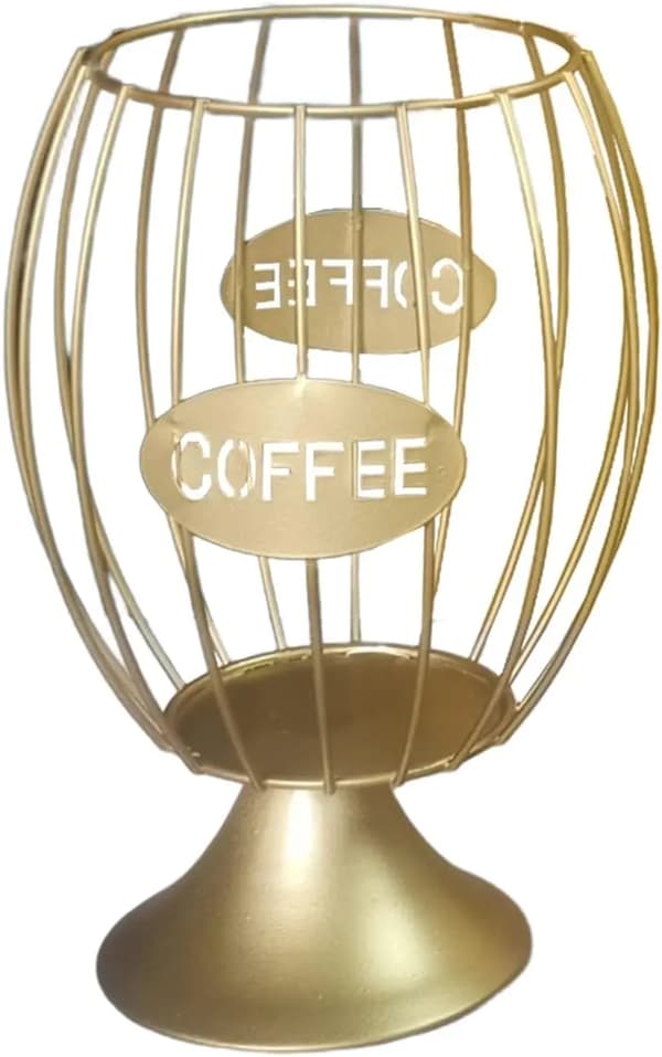 Kaffekapselhållare, Rostbeständig, Platsbesparande Design,M Guld