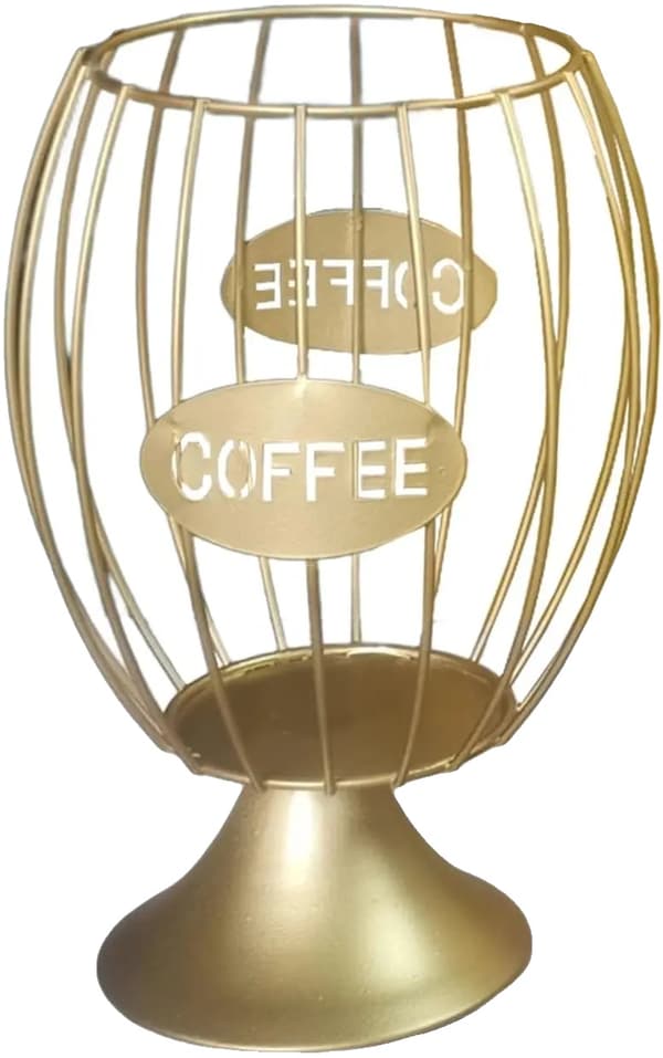 Kaffekapselhållare, Rostbeständig, Platsbesparande Design,M Guld