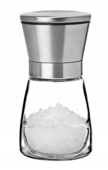 Manuell salt- och pepparkvarn i glas, 190 ml, display