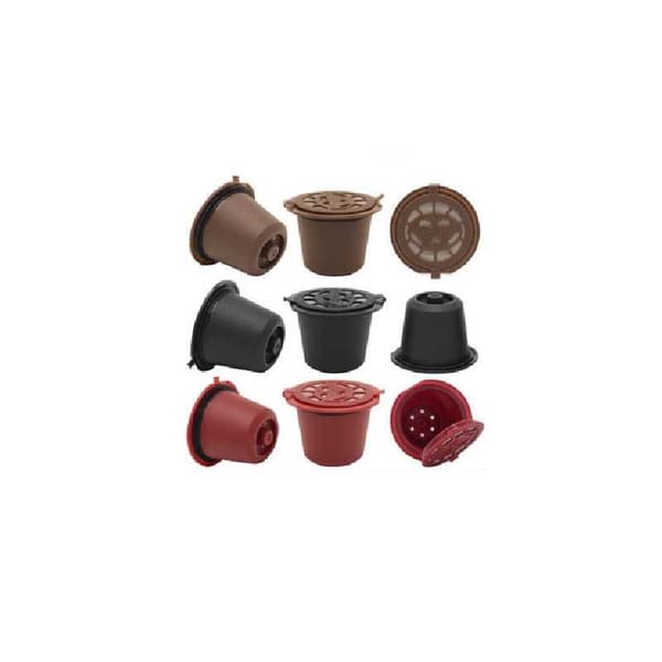 4-PACK Återanvändbara Nespresso Kapslar Brun
