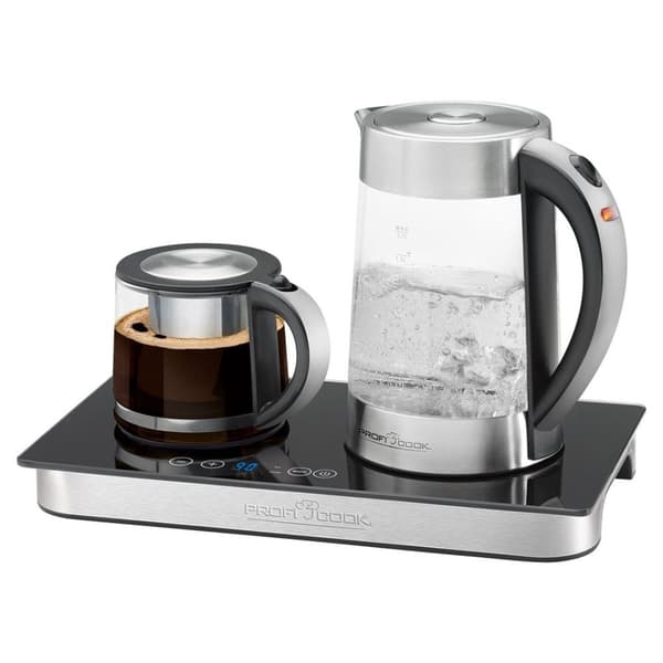 ProfiCook PC-TKS 1056 elkedel 1,7 L Sort, Rustfrit stål, Gennemsigtig
