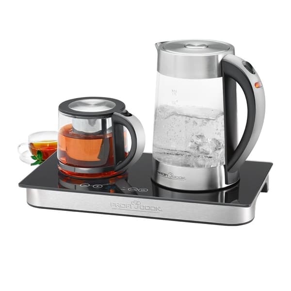 ProfiCook PC-TKS 1056 elkedel 1,7 L Sort, Rustfrit stål, Gennemsigtig