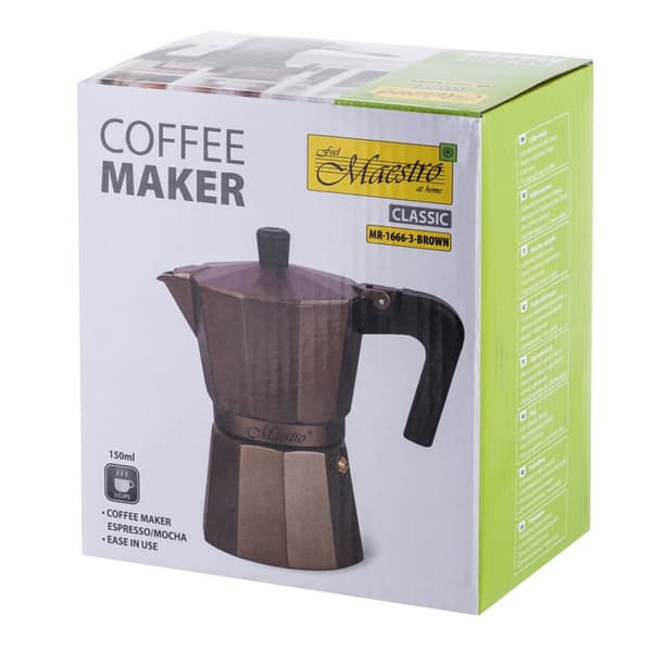 Maestro 3 kop kaffemaskine MR-1666-3-BRUN brun