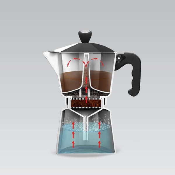 Maestro 6 kop kaffemaskine MR-1666-6-SORT sort