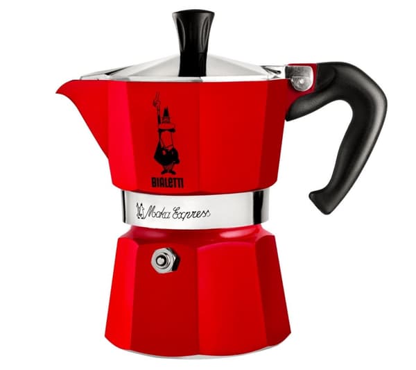 Röd Bialetti Moka Espress kaffebryggare