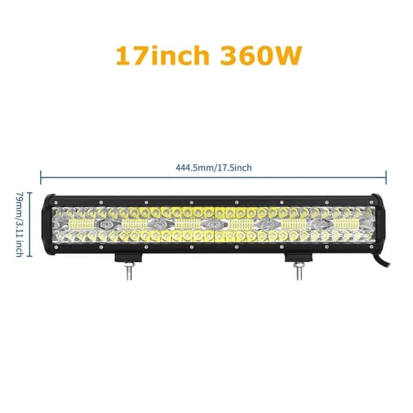 LED Lysbjælke, 8D Offroad Lampe, 3 Rækker, 20in 420W Ingen ledning