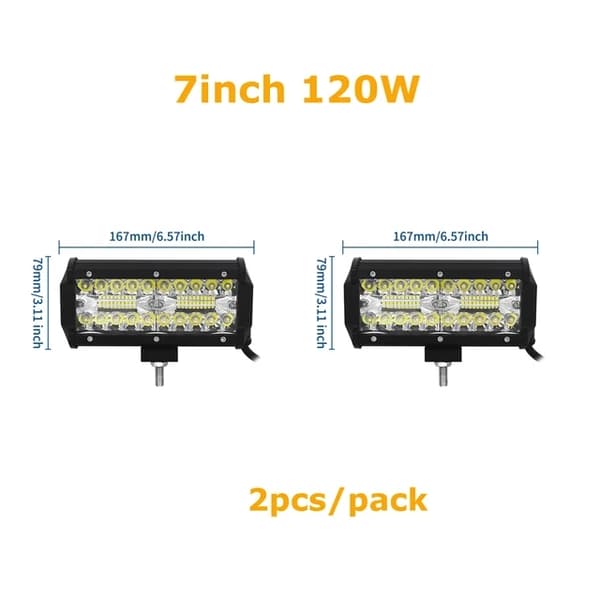 LED Lysbjælke, 8D Offroad Lampe, 3 Rækker, 20in 420W Ingen ledning