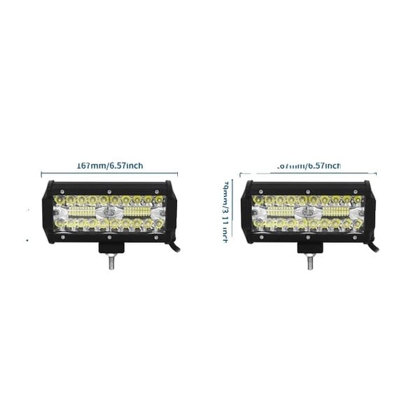 LED Lysbjælke, 8D Offroad Lampe, 3 Rækker, 20in 420W Ingen ledning