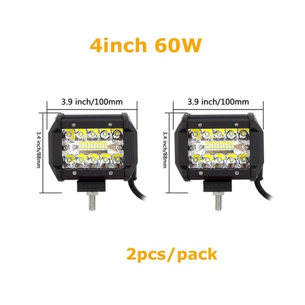LED Lysbjælke, 8D Offroad Lampe, 3 Rækker, 20in 420W Ingen ledning