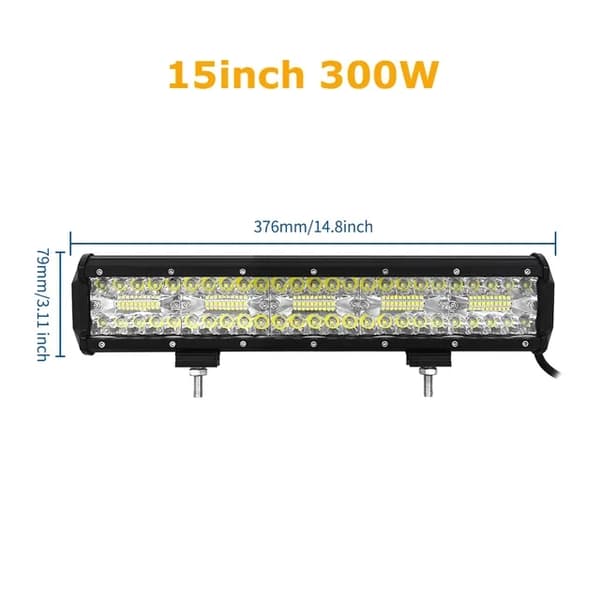LED Lysbjælke, 8D Offroad Lampe, 3 Rækker, 20in 420W Ingen ledning