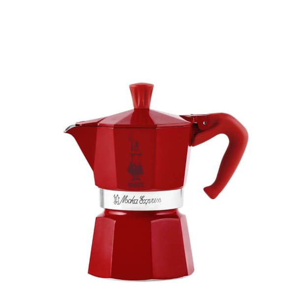Bialetti Moka Express Winter Wonderland 3TZ cafe 140 ml Röd, Silver