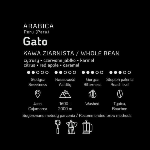 ML-Peru kaffebønner 250g, GATO