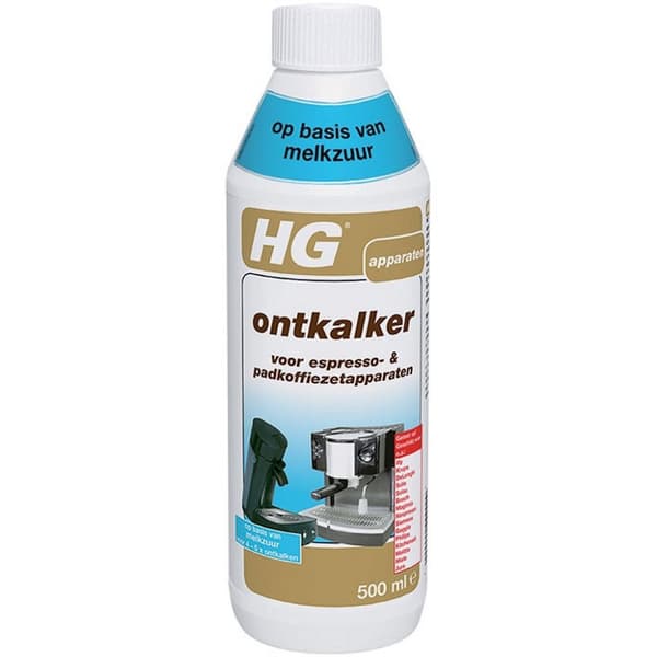 HG Avkalkningsmedel Espresso & Kaffekapselmaskiner Mjölksyra 0,5L