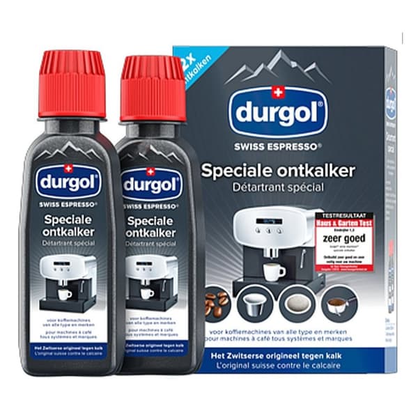 Durgol Swiss Espresso kalkinpoistoaine kahvinkeittimiin 2x125 ml