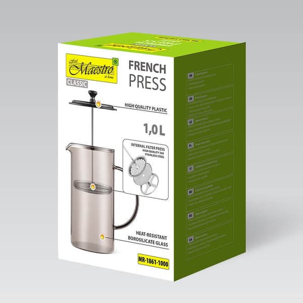 Presskanna MAESTRO MR-1861 (MR-1861-1000) 1000 ml Genomskinlig