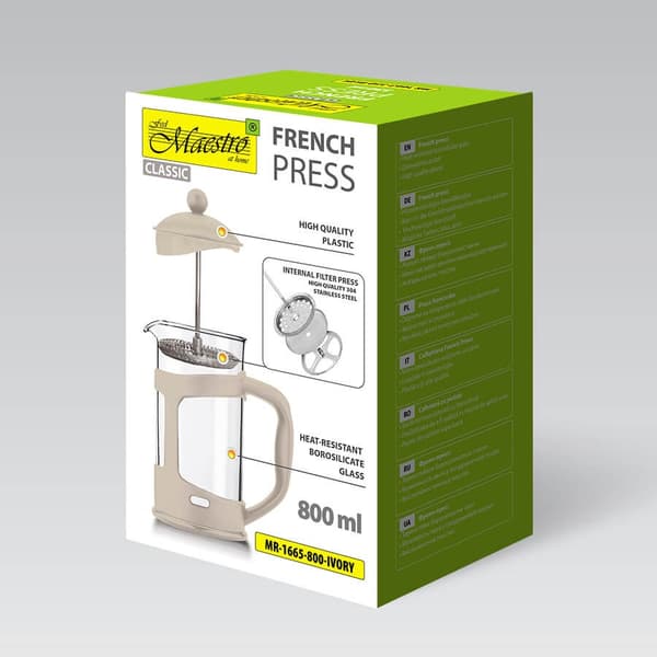 Pressekande MAESTRO MR-1665 (MR-1665-800-IVORY) 800 ml Elfenben