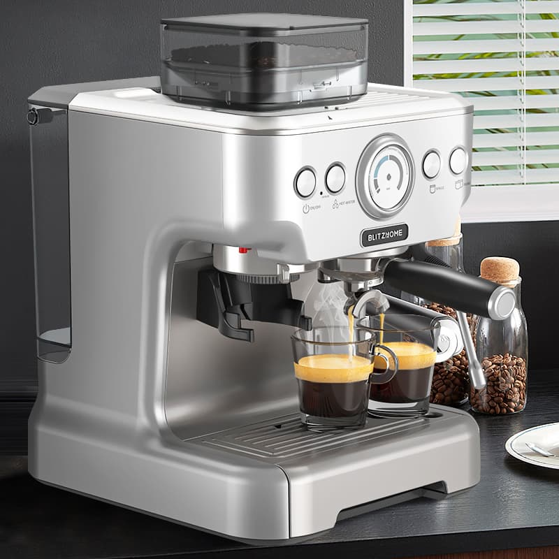 BH-CMM5 1620W 20Bar professionell espressomaskin Kaffebryggare PID Smart Temperature Control Conical Burr Grinder