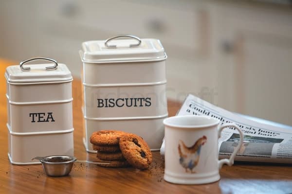 Nostalgisk Tea dåse i Creme