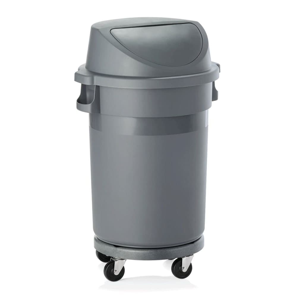 Soptunna med vagn och skjutbart lock, 80L