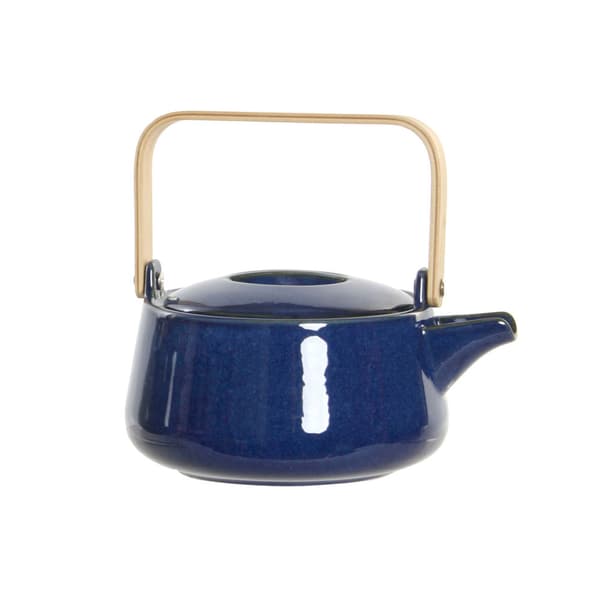 Tekande DKD Home Decor S3027093 Porcelæn Blå Bambus (21 x 17 x 10 cm) (1 L)