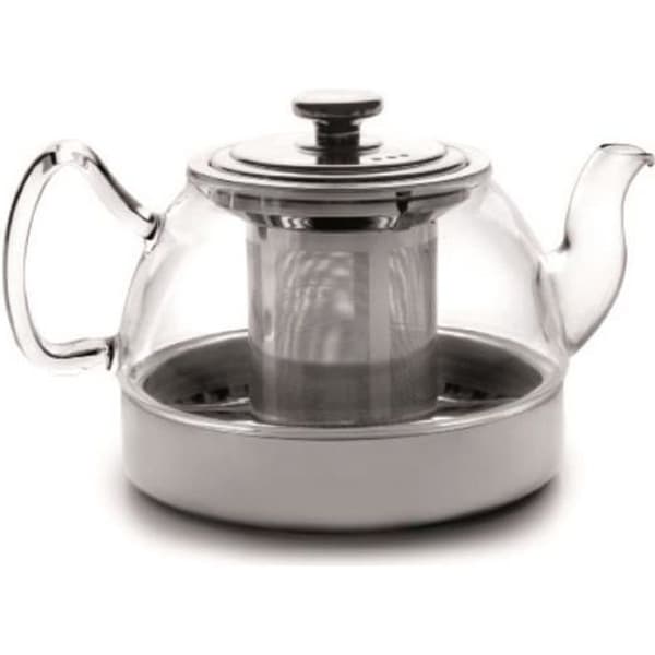 Ibili - Tekanna i glas med induktionsfilter, borosilikat, 1,2 liter, kompatibel med induktionshällar