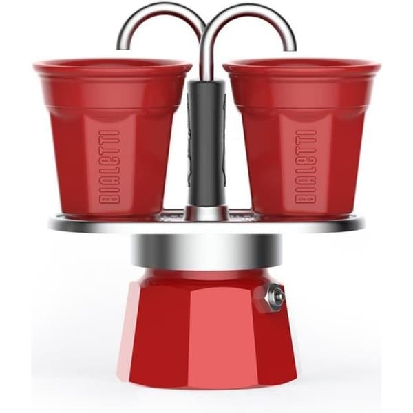 Espressokaffe - Bialetti - Röd - Rostfritt stål - 2 koppar - Diskmaskinsskompatibel