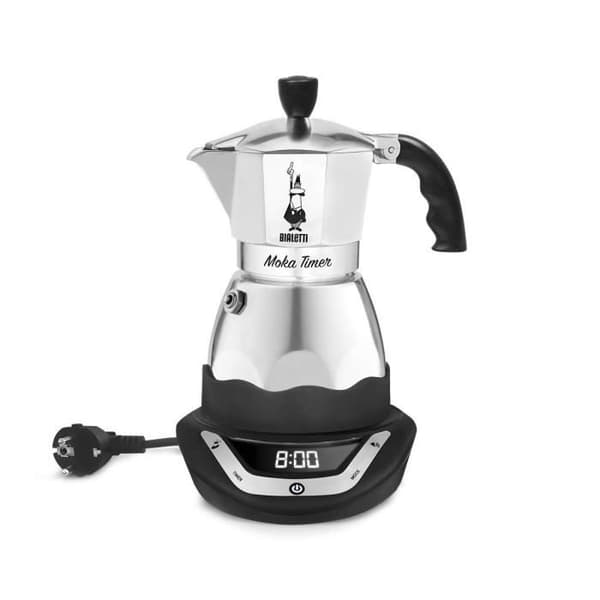 Elständig kaffebryggare - BIALETTI - Moka - 6 koppar - Inox - Programmerare med automatisk avstängning