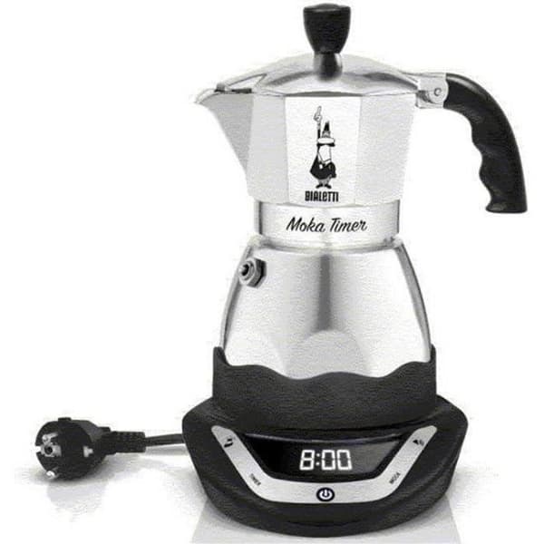 Elständig kaffebryggare - BIALETTI - Moka - 6 koppar - Inox - Programmerare med automatisk avstängning