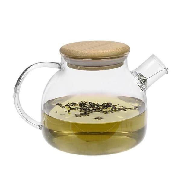 Glas- och bambuteekanna - 1 L