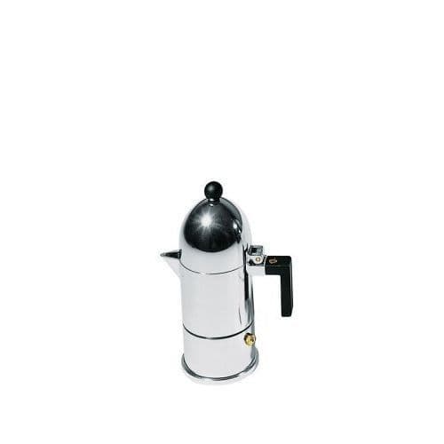 Espressokanna i aluminium A DI ALESSI - A9095-1 B - La Cupola - Svart