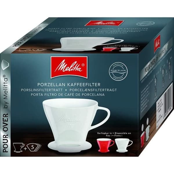 Melitta 218974 Röd porslin kaffefilterhållare 102 - 4006508218974