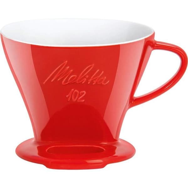 Melitta 218974 Röd porslin kaffefilterhållare 102 - 4006508218974