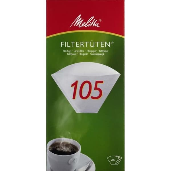Melitta Box filterpåsar 105, naturlig brun förpackning om 200. - 200214