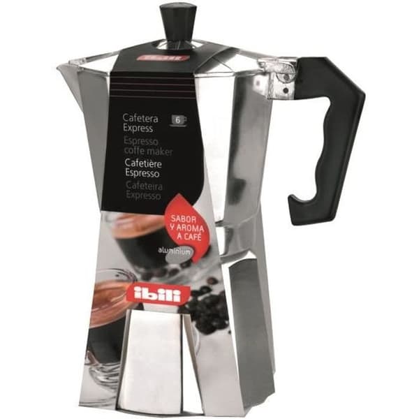 Ibili - Bahia Express Kaffebryggare 12 koppar, 600 ml, aluminium