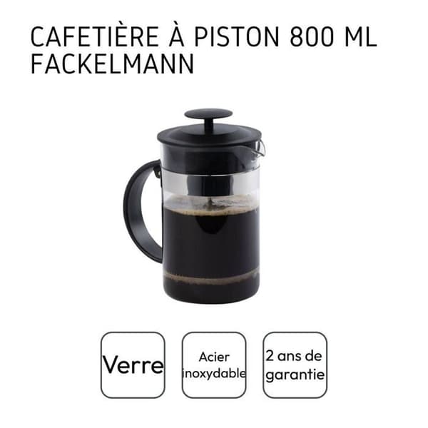 Cafékanna italienska med kolv 800 ml Fackelmann
