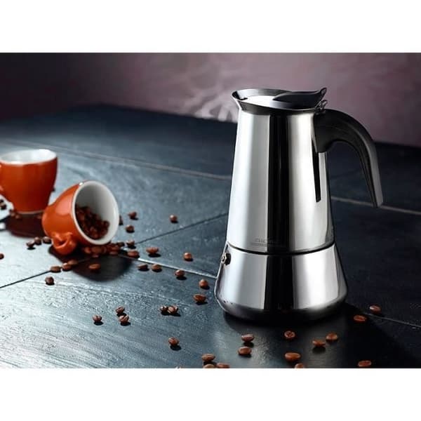 TeCuisine - Italiensk kaffebryggare i rostfritt stål 6 koppar 300ml Silver