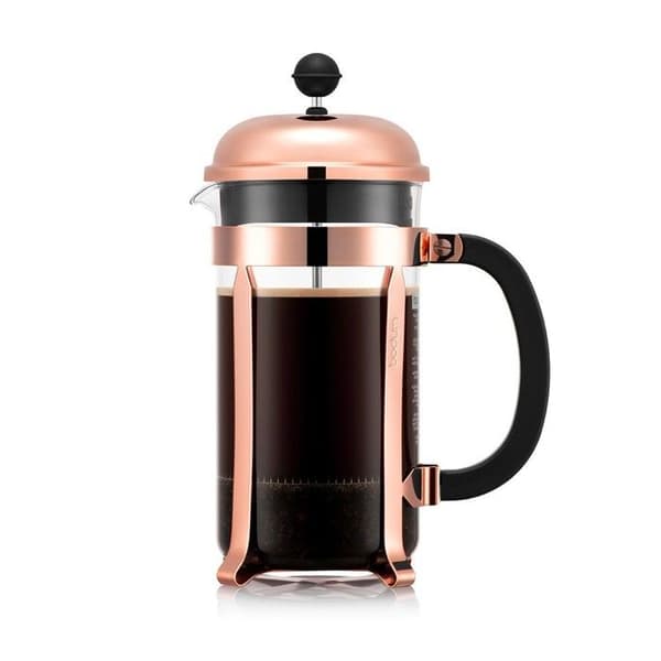 Fransk press kaffebryggare - BODUM - CHAMBORD - Koppar - 8 koppar - 1L