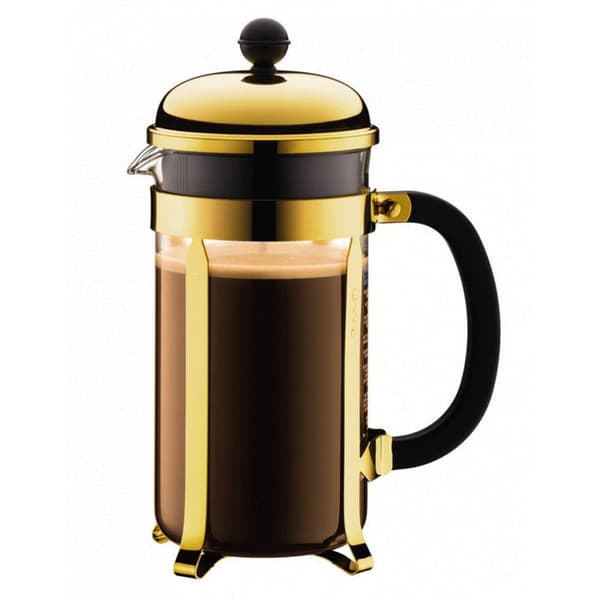 Fransk press kaffebryggare - BODUM - CHAMBORD - Koppar - 8 koppar - 1L