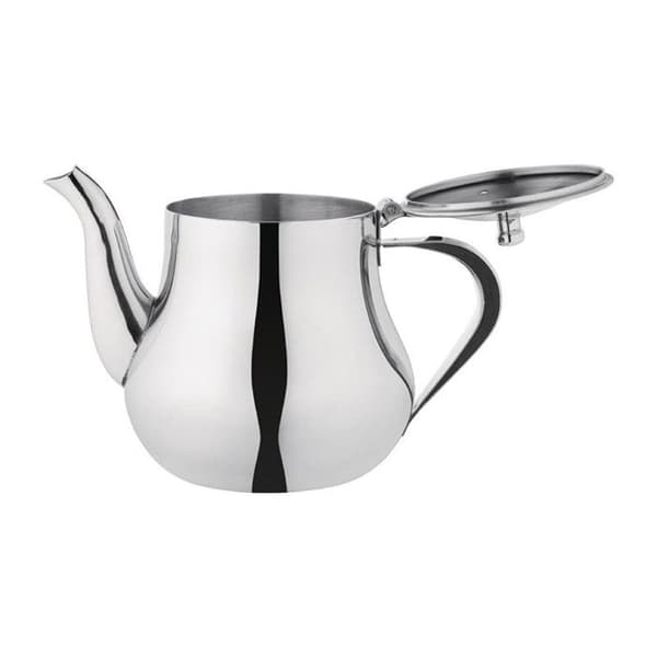 Tekopp - Olympia - 1 L - Rostfritt stål - Spegelfinish - Värmebeständiga handtag