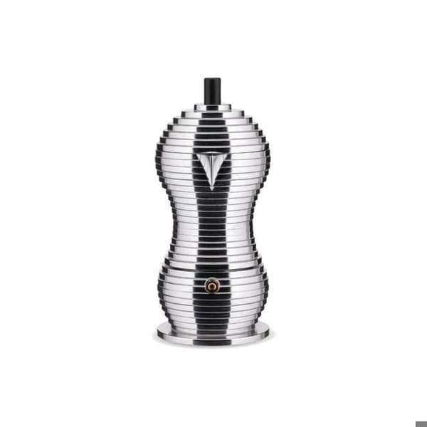 Espressobryggare - Alessi - MDL02-1 B Pulcina - Stålsvart - 1 kopp - 7 cl
