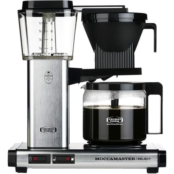 Moccamaster kaffebryggare i borstat silver, 1520 W, 1,25 liter - 53979