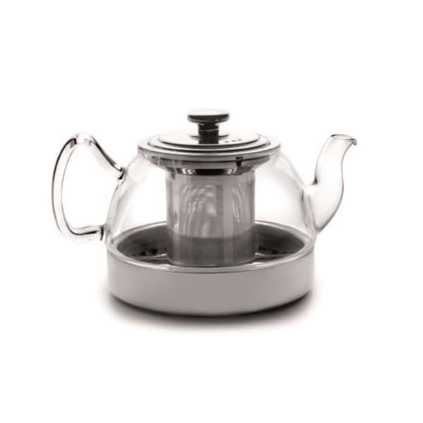 Ibili - Tekanna av glas med induktionsfilter, borosilikat, 0,8 liter, kompatibel med induktionshällar