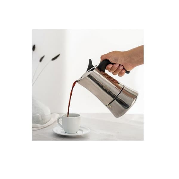 Cafetière - Bialetti - Moon Exclusive - 4 koppar - Inox 18/10 - Silver
