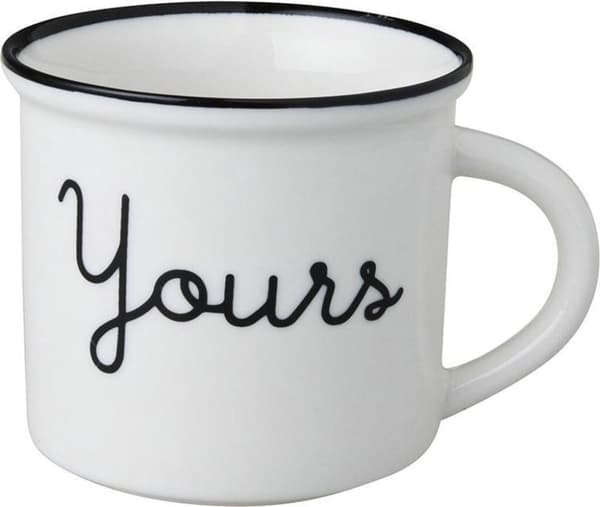 Dutch Rose Black/White Cup Yours White