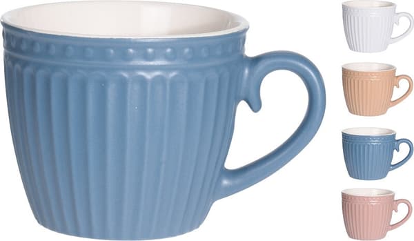 Krus Fajance 250 ML Forskellige farver