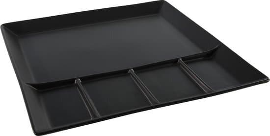 Fondue tallrik 24,5x24,5cm Matt Svart